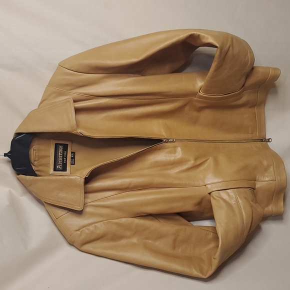 Women Ambition Leather Jacket, Size XXL, Color Cognac - Picture 2 of 9